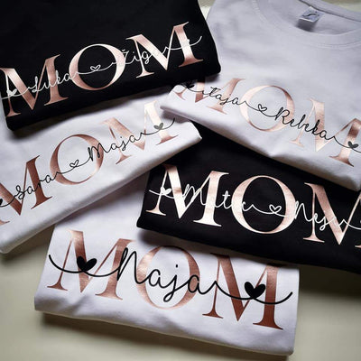 Majica - MOM + imena otrok - biba-trgovina