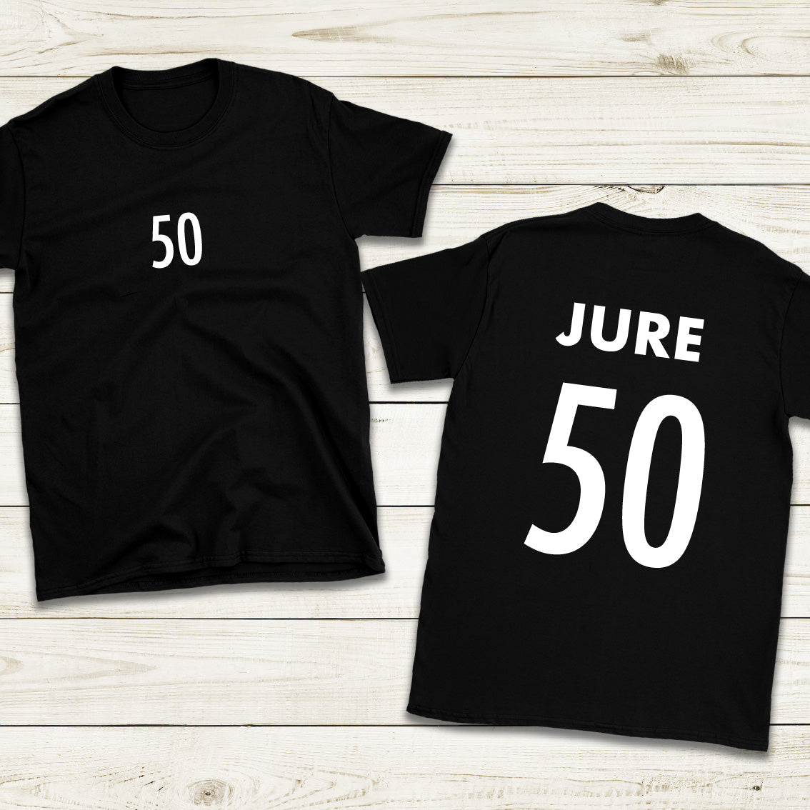 Nogometna rojstnodnevna majica – z imenom in starostjo