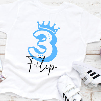 Rojstnodnevna majica s številko in imenom