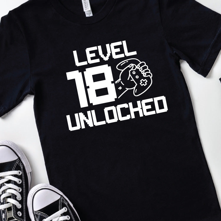 Majica za 18. rojstni dan – “Level 18 Unlocked”