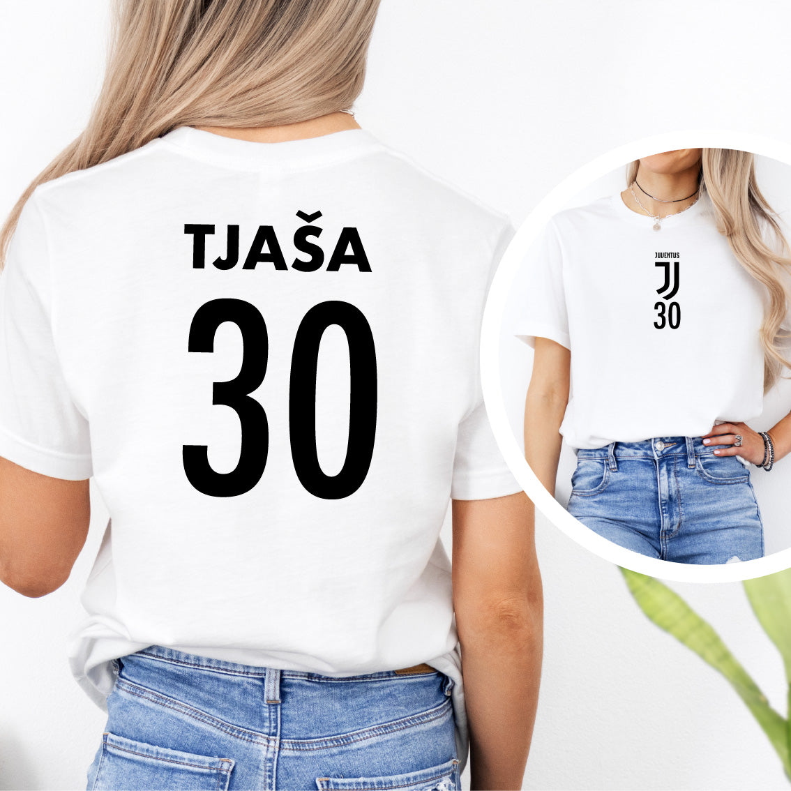 Nogometna rojstnodnevna majica – z imenom in starostjo