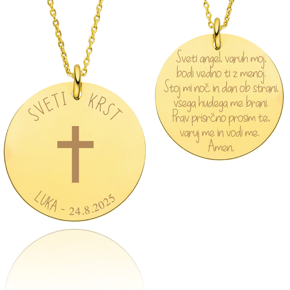 Personalizirana verižica ob svetem krstu – spomin za vedno