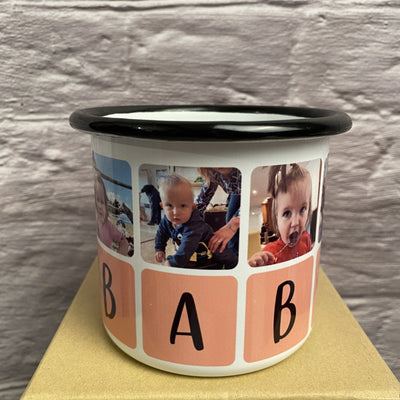 Emajlirana skodelica z fotografijami in napisom - BIBA.si spletna trgovina