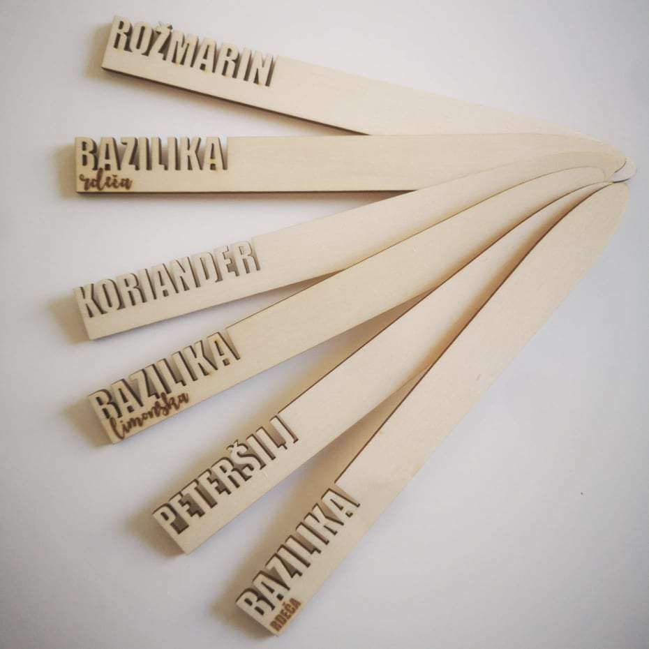Lesene palčke za označevanje rastlin - biba-trgovina