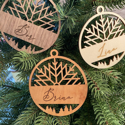Leseni božični okraski z imenom - BIBA.si spletna trgovina